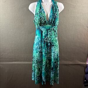 vtg y2k connected apparel babydoll dress 6 blue fairy whimsigoth festival floral